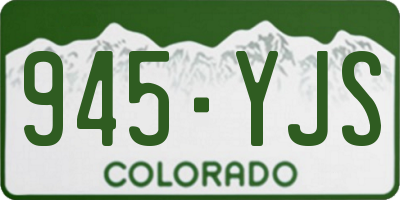 CO license plate 945YJS