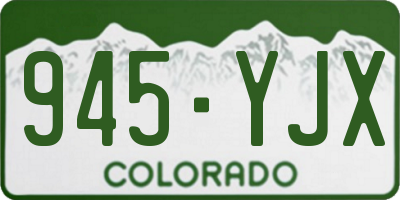 CO license plate 945YJX