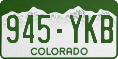 CO license plate 945YKB