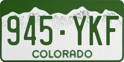 CO license plate 945YKF