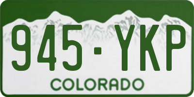 CO license plate 945YKP