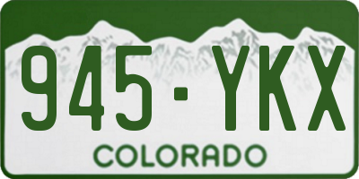 CO license plate 945YKX