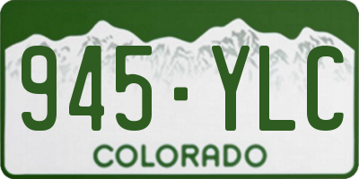 CO license plate 945YLC