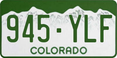 CO license plate 945YLF