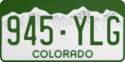 CO license plate 945YLG