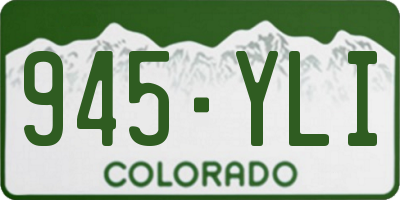 CO license plate 945YLI