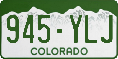 CO license plate 945YLJ