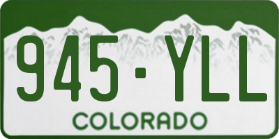 CO license plate 945YLL