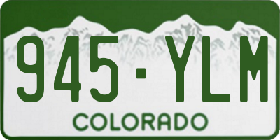 CO license plate 945YLM