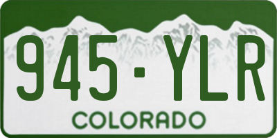 CO license plate 945YLR