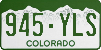 CO license plate 945YLS