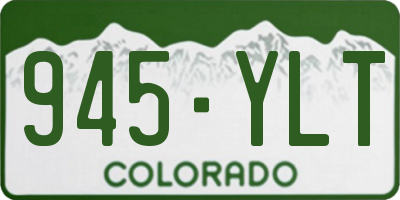 CO license plate 945YLT
