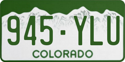 CO license plate 945YLU