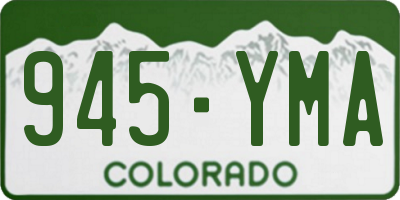 CO license plate 945YMA