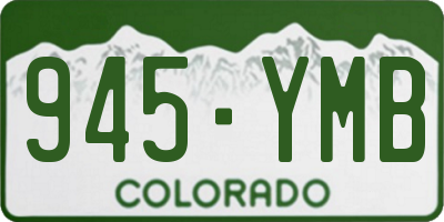 CO license plate 945YMB