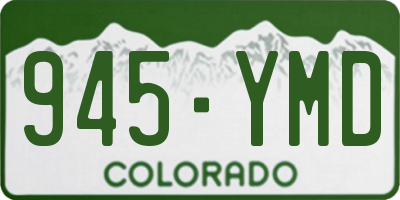 CO license plate 945YMD