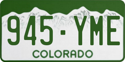 CO license plate 945YME