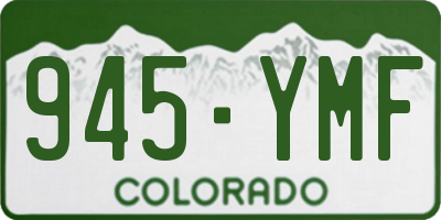 CO license plate 945YMF