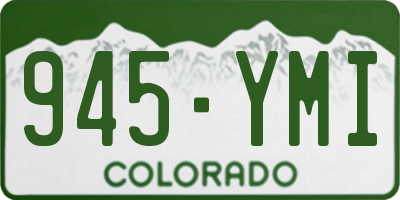 CO license plate 945YMI