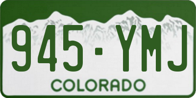 CO license plate 945YMJ