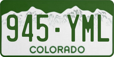 CO license plate 945YML