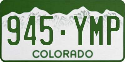 CO license plate 945YMP