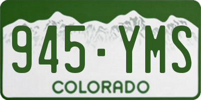 CO license plate 945YMS