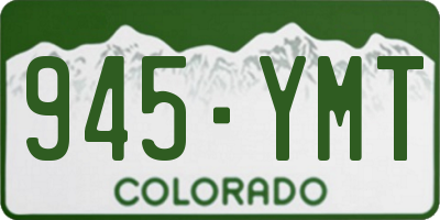 CO license plate 945YMT