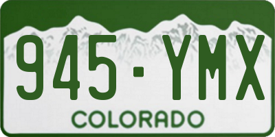 CO license plate 945YMX