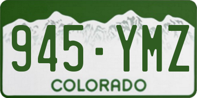 CO license plate 945YMZ