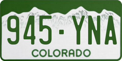 CO license plate 945YNA