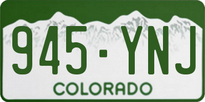 CO license plate 945YNJ