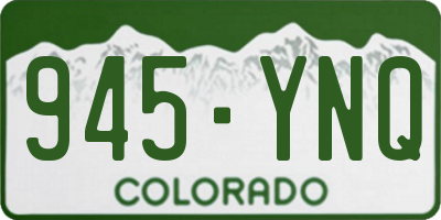 CO license plate 945YNQ