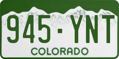 CO license plate 945YNT