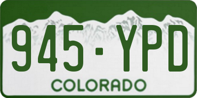 CO license plate 945YPD