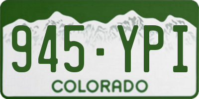CO license plate 945YPI