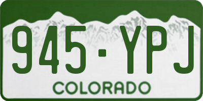 CO license plate 945YPJ