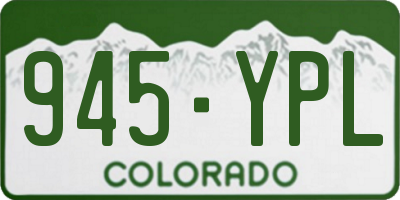 CO license plate 945YPL