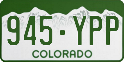CO license plate 945YPP
