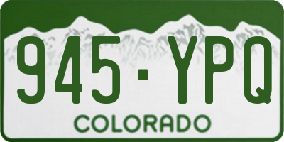 CO license plate 945YPQ