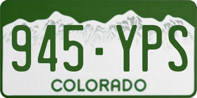 CO license plate 945YPS