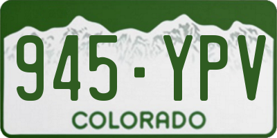 CO license plate 945YPV