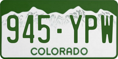 CO license plate 945YPW