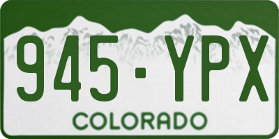 CO license plate 945YPX