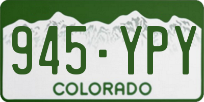 CO license plate 945YPY