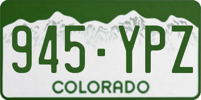 CO license plate 945YPZ