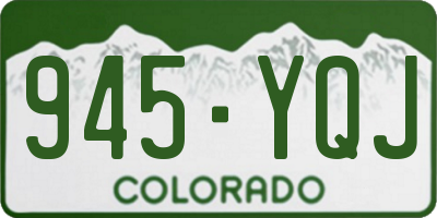 CO license plate 945YQJ