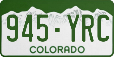CO license plate 945YRC