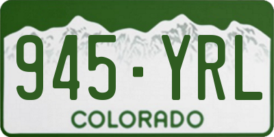 CO license plate 945YRL