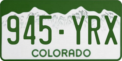 CO license plate 945YRX